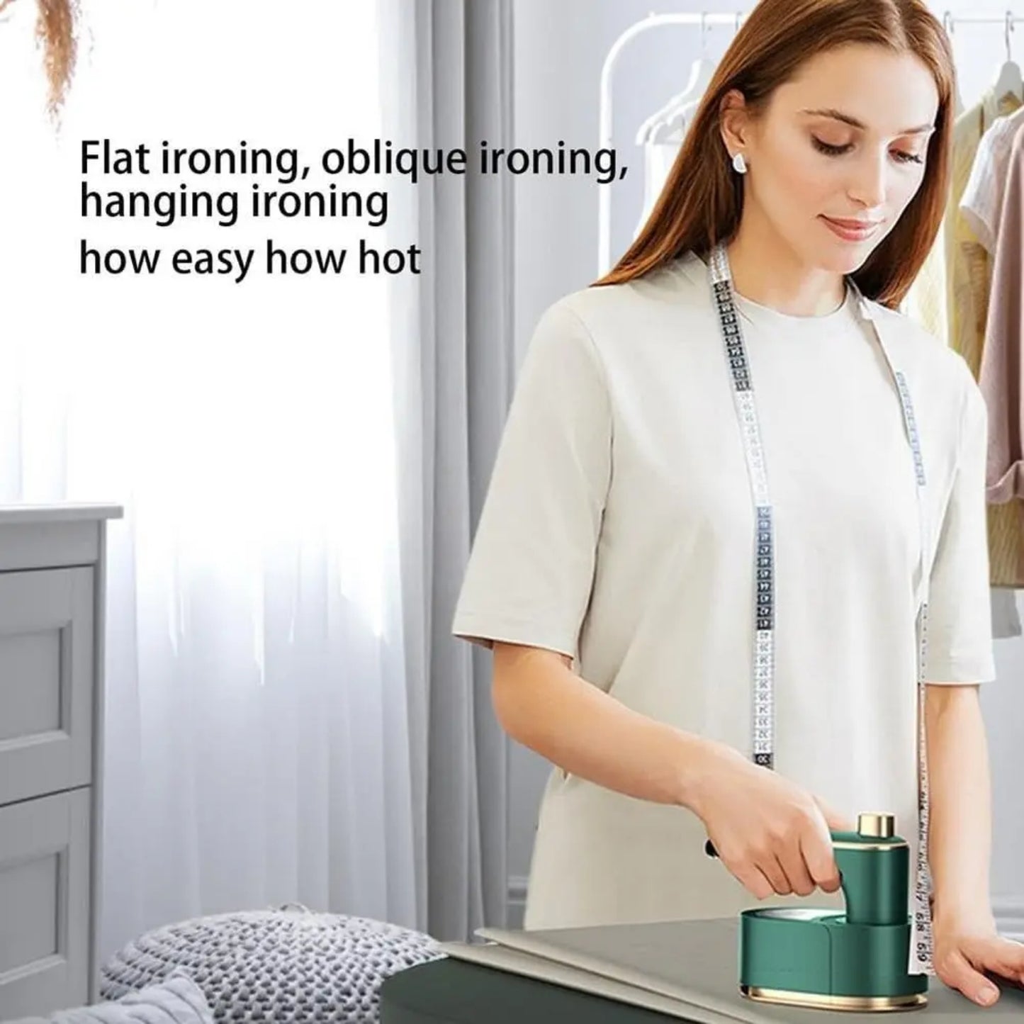 3-in-1 Mini Steam Iron, Portable Handheld Garment Steamer with Foldable Design, High Temperature Steam, Fine Mist Spray & Anti-Scald Base for Clothes & Travel