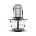 KENWOOD Electric Food Chopper CHP62.400SI, 500W, 1.2L Glass Bowl (600ml Working Capacity), QuadBlade System, Dual Speed, Ice Crush Function, Dripper Pro, Storage Lid – Silver