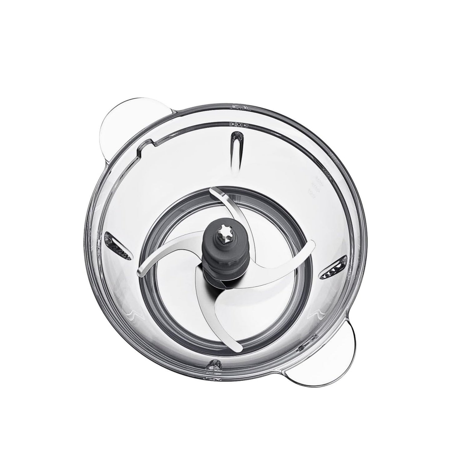 KENWOOD Electric Food Chopper CHP62.400SI, 500W, 1.2L Glass Bowl (600ml Working Capacity), QuadBlade System, Dual Speed, Ice Crush Function, Dripper Pro, Storage Lid – Silver