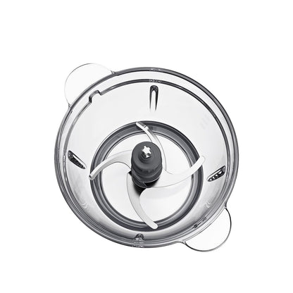KENWOOD Electric Food Chopper CHP62.400SI, 500W, 1.2L Glass Bowl (600ml Working Capacity), QuadBlade System, Dual Speed, Ice Crush Function, Dripper Pro, Storage Lid – Silver