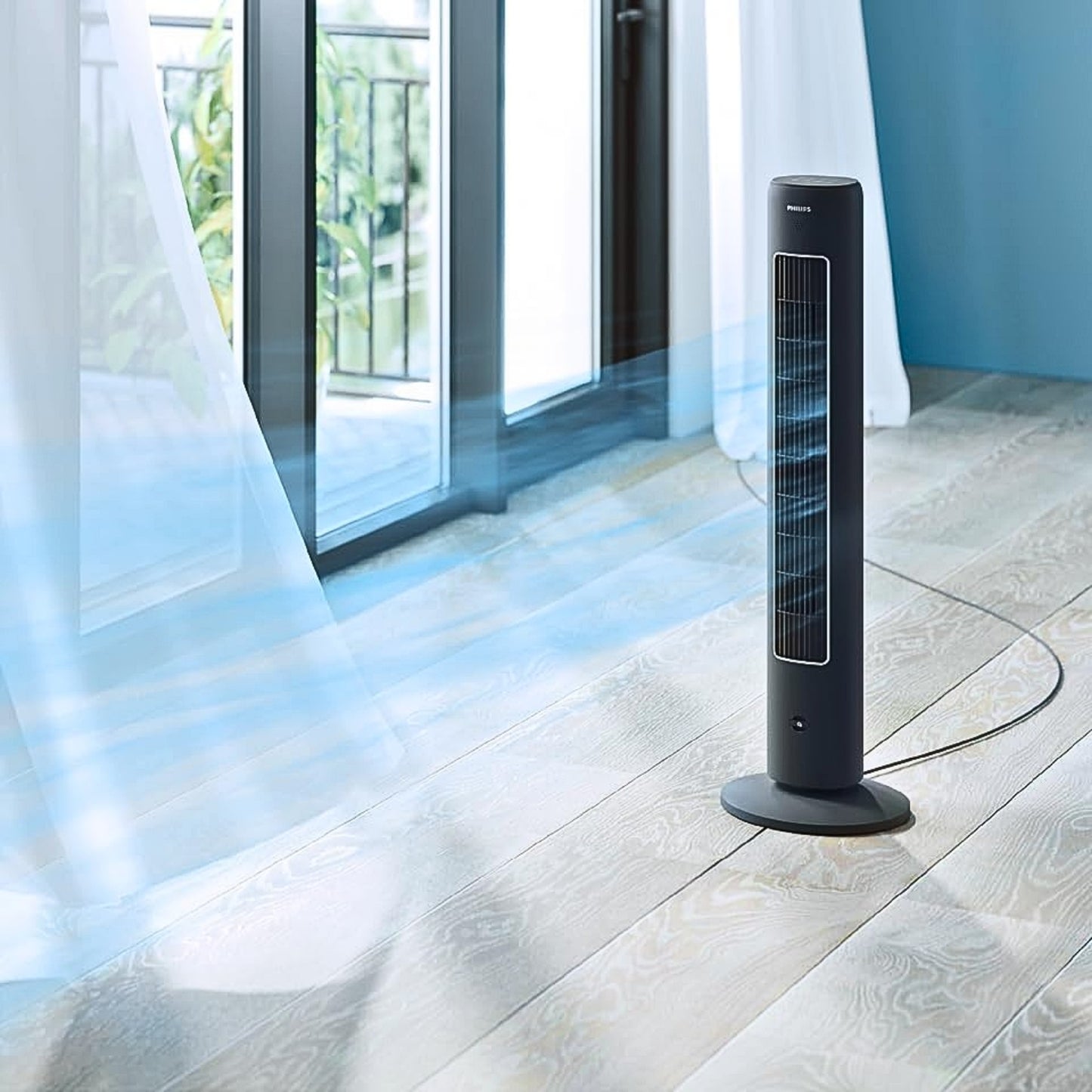 Philips CX5535/11 5000 Series 40W Tower Fan with Remote Control, Sleep Mode, Aroma Diffuser & Child Lock – Tower Fan
