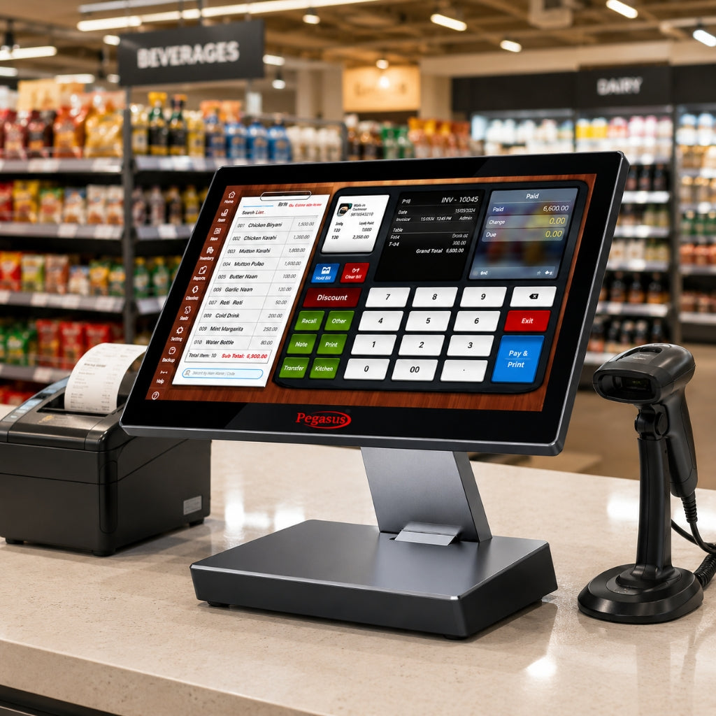 Pegasus ELITEPOS 8500 Windows POS Machine 15.6-Inch FHD Touchscreen
