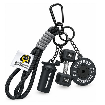 Fitness Dumbbell Keychain – Mini Gym Weight Keyring Charm for Gym Lovers, Fitness & Sports Fans