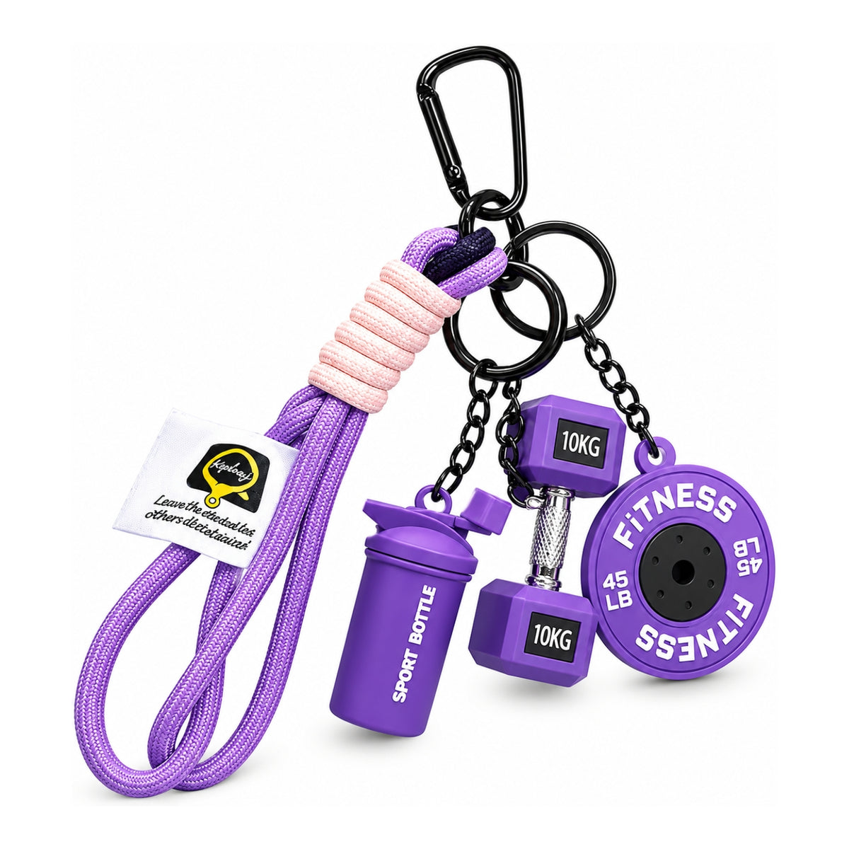 Fitness Dumbbell Keychain – Mini Gym Weight Keyring Charm for Gym Lovers, Fitness & Sports Fans
