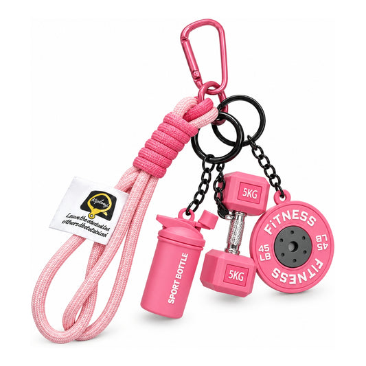 Fitness Dumbbell Keychain – Mini Gym Weight Keyring Charm for Gym Lovers, Fitness & Sports Fans