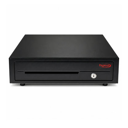 Pegasus PCD420 POS Cash Drawer with RJ11 Interface, Heavy-Duty Steel Construction