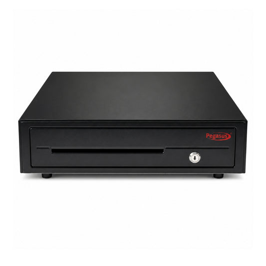 Pegasus PCD420 POS Cash Drawer with RJ11 Interface, Heavy-Duty Steel Construction