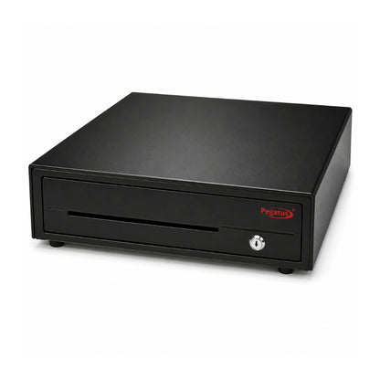 Pegasus PCD420 POS Cash Drawer with RJ11 Interface, Heavy-Duty Steel Construction