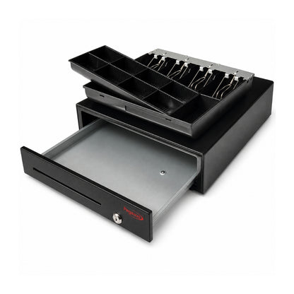 Pegasus PCD420 POS Cash Drawer with RJ11 Interface, Heavy-Duty Steel Construction