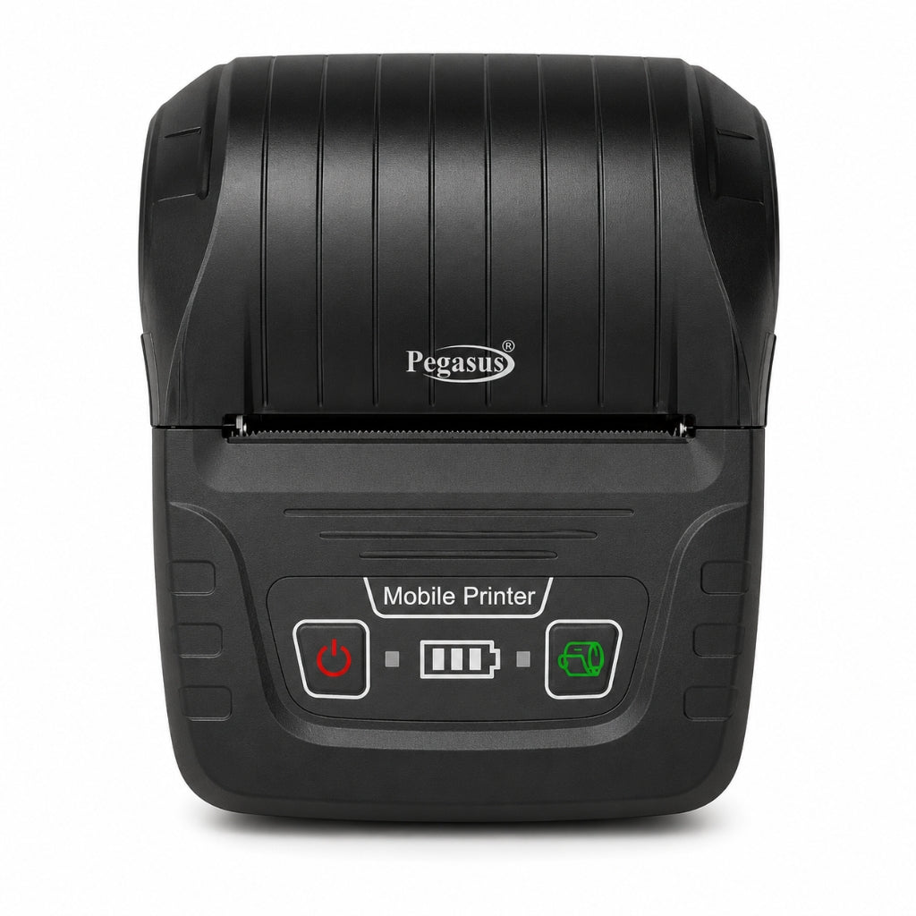 Pegasus PM200 Mini Bluetooth Label & Receipt Printer 203DPI, 58mm Thermal Printing