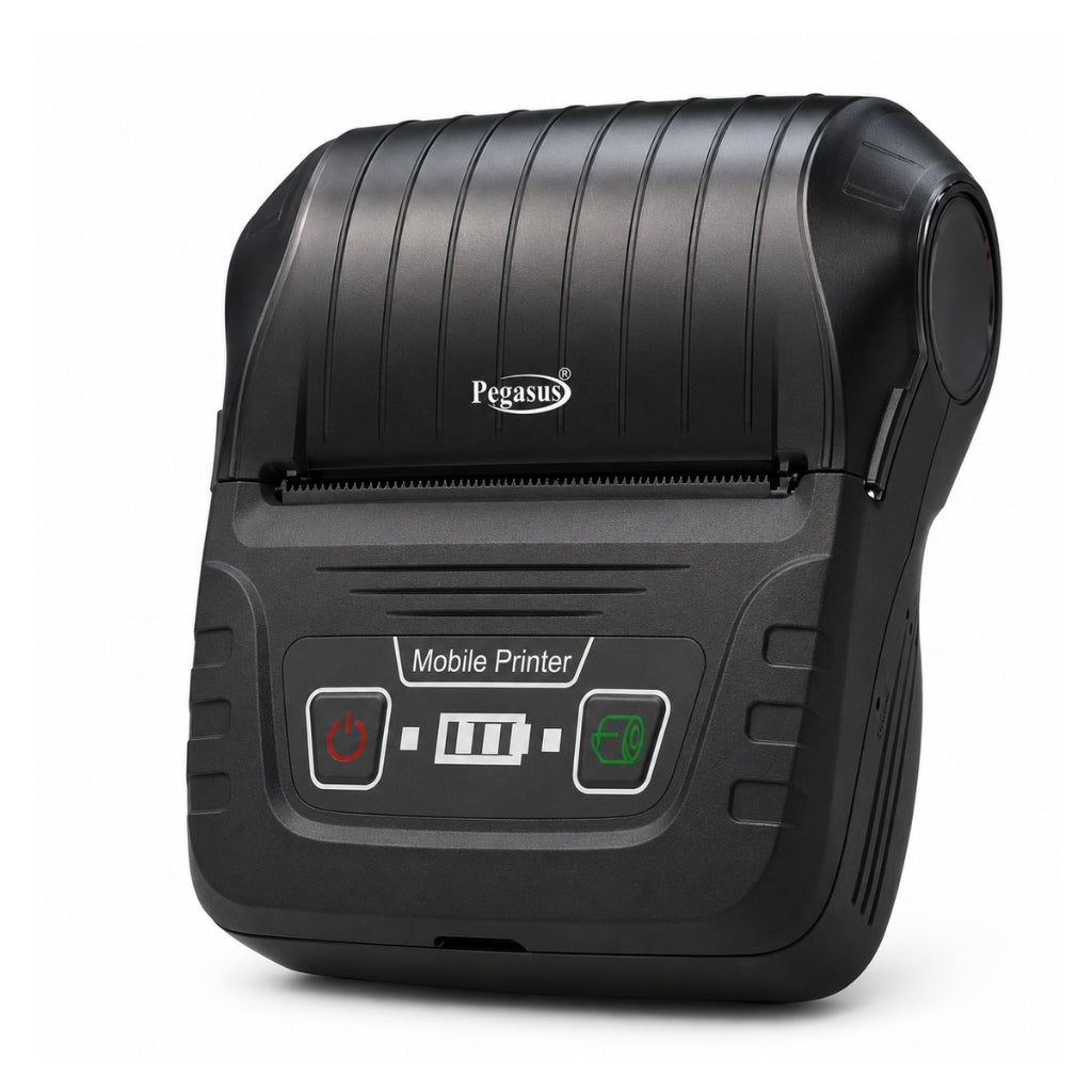 Pegasus PM200 Mini Bluetooth Label & Receipt Printer 203DPI, 58mm Thermal Printing