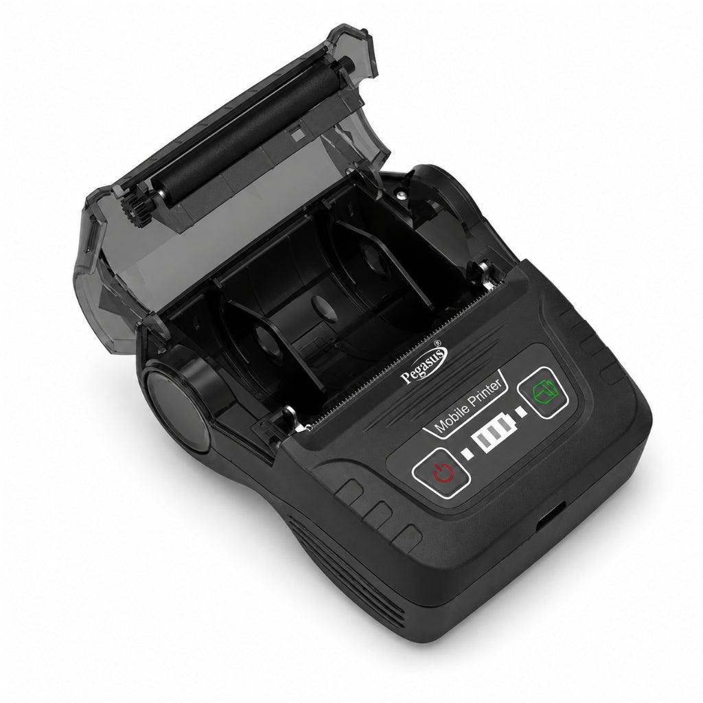Pegasus PM200 Mini Bluetooth Label & Receipt Printer 203DPI, 58mm Thermal Printing