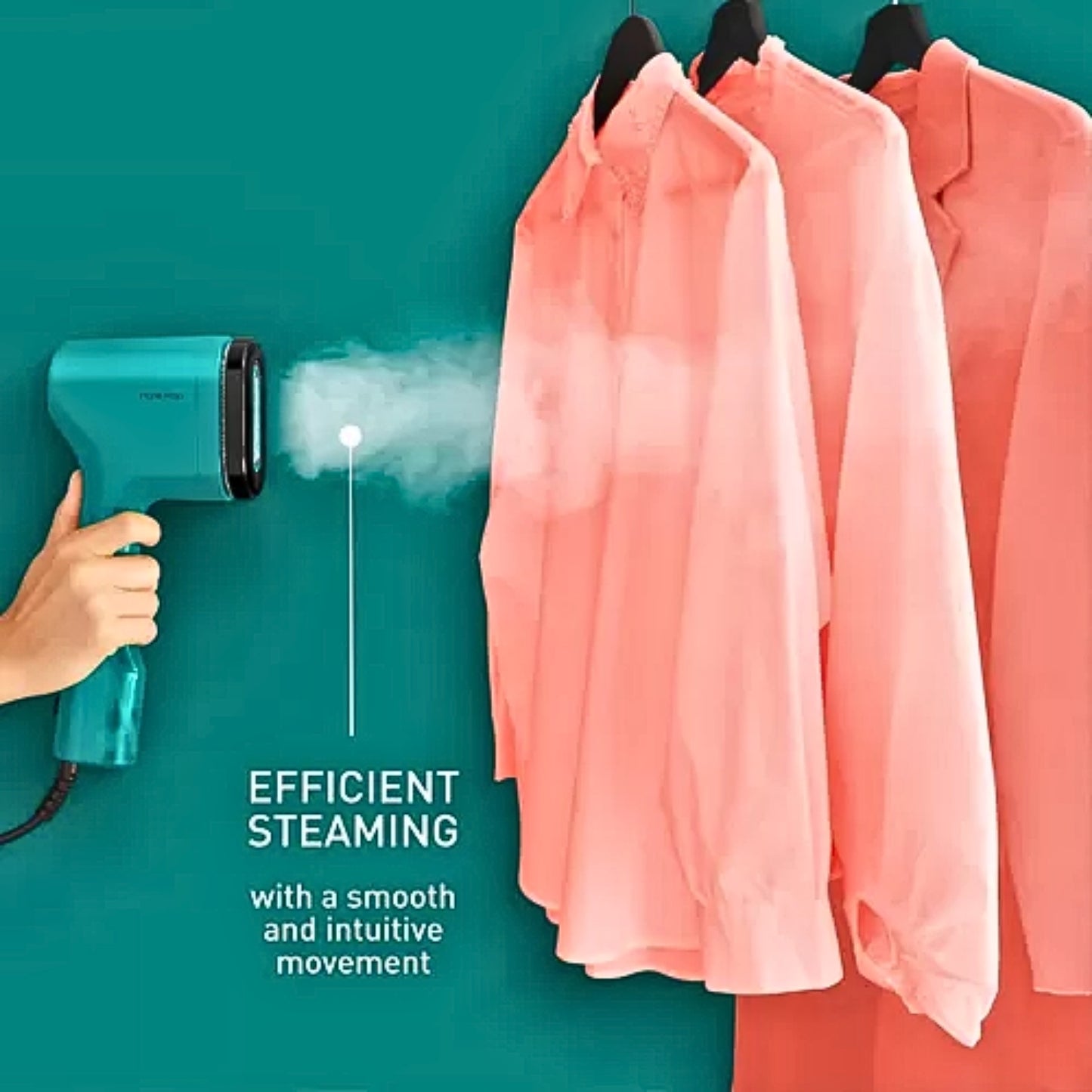 Tefal Pure Pop DT2024 Handheld Garment Steamer with 20g/min Steam Output, Reversible Lint Pad & Ultra-Compact Design – Garment Steamer