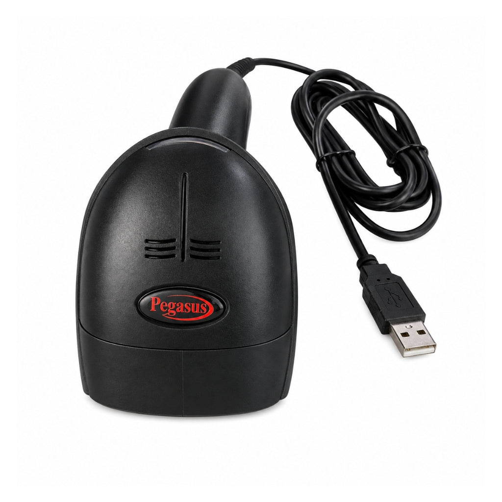 Pegasus PS1146 1D Laser Barcode Scanner with USB Connectivity, Manual Scanning