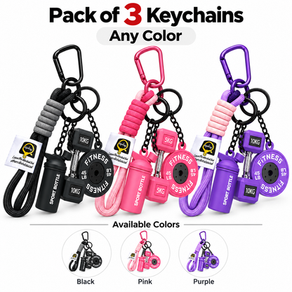 Fitness Dumbbell Keychain – Mini Gym Weight Keyring Charm for Gym Lovers, Fitness & Sports Fans