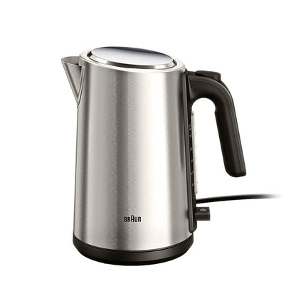 BRAUN Electric Kettle WK5200BK, 1.7L Capacity, 2200W, RapidBoil System, Stainless Steel Body