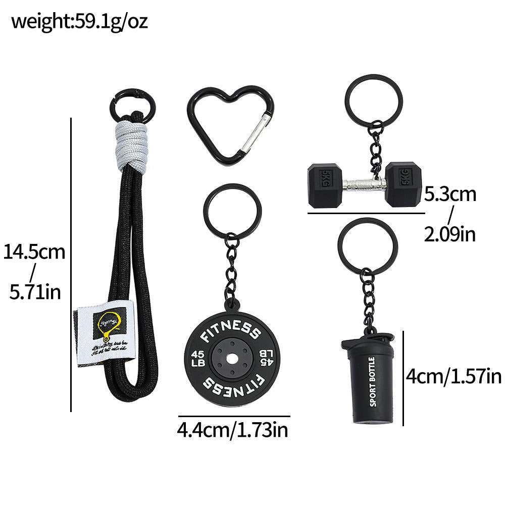 Fitness Dumbbell Keychain – Mini Gym Weight Keyring Charm for Gym Lovers, Fitness & Sports Fans