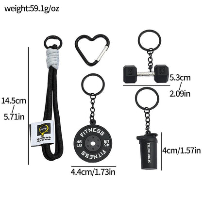 Fitness Dumbbell Keychain – Mini Gym Weight Keyring Charm for Gym Lovers, Fitness & Sports Fans